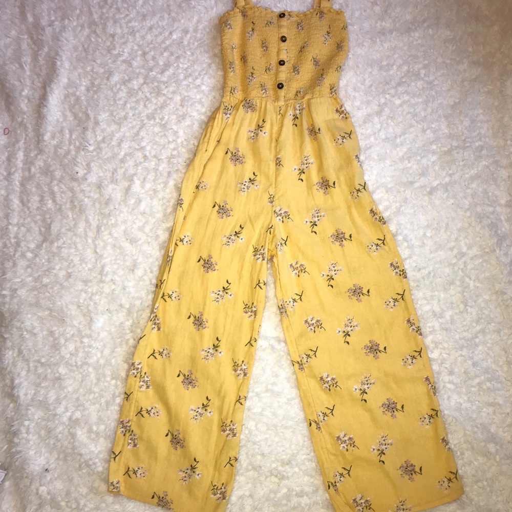Yellow Hollister Jumpsuit